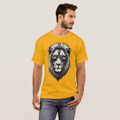 Papa Lion T-Shirt - Gras Design Graphique Tee (Devant entier)
