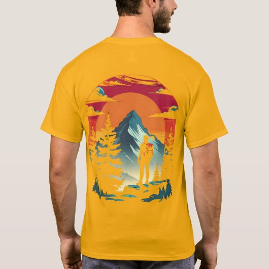 Papa Lion T-Shirt - Gras Design Graphique Tee (Dos)