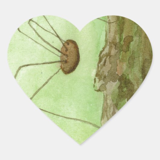 Papa Long Legs Hart Sticker (Voorkant)