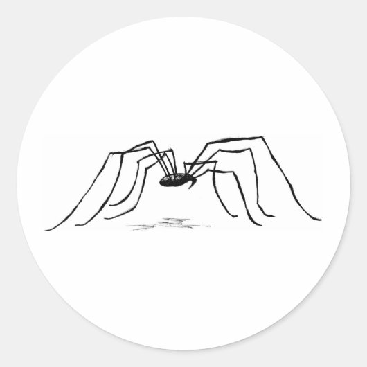Papa Long Legs Ronde Sticker (Voorkant)