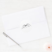 Papa Long Legs Ronde Sticker (Envelop)