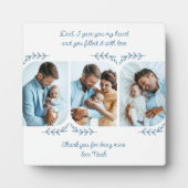 Papa Loving Words 3 Vertical Photo Collage Plaque (Devant)