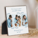 Papa Loving Words 3 Vertical Photo Collage Plaque<br><div class="desc">Un beau cadeau de plaque photo pour un nouveau père ou un père établi - ou c'est tout aussi facile de personnaliser pour une personne spéciale ou un membre de la famille. Le modèle photo affiche 3 de vos photos préférées au format vertical avec des angles arrondis. Écrit avec un...</div>