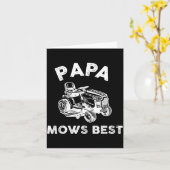 Papa Maait Grappige Grasmaaier Vaderdag Opa  Kaart (Gele Bloem)
