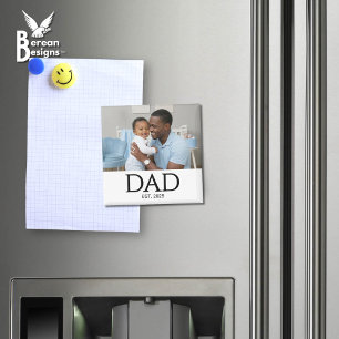Papa maakte geschenkmagneet met foto magneet