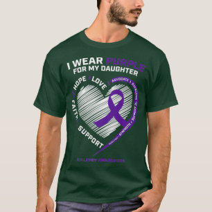 Papa Mam Products geeft Paarse Daughter Epilepsy T-shirt