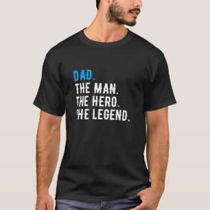 Papa Man Held Legende Grappige Vaderdag Papa T-shirt