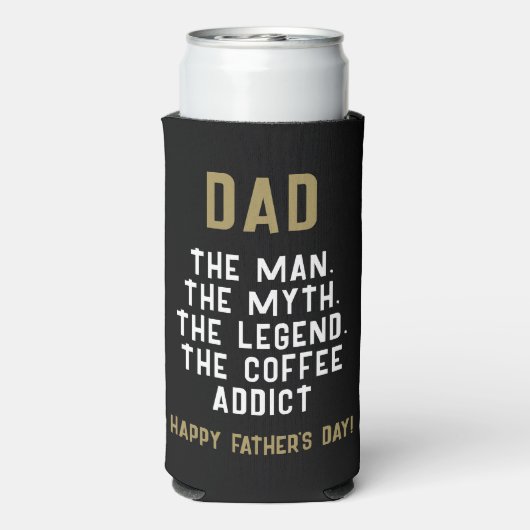 Papa Man Myth Legend Coffee Addict Funny (Seltzer Achterkant)