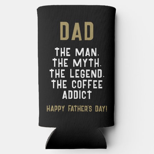 Papa Man Myth Legend Coffee Addict Funny (Achterkant)