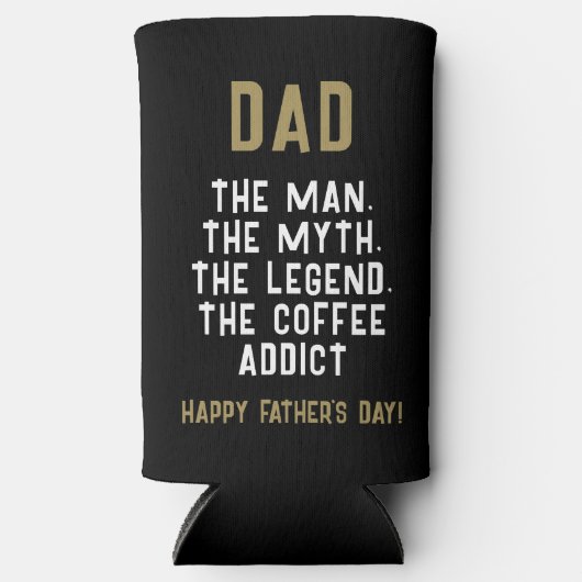 Papa Man Myth Legend Coffee Addict Funny (Voorkant)