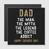 Papa Man Myth Legend Coffee Addict Funny (Voorkant / Achterkant)