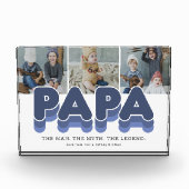 Papa Man Myth Legend Photo Block Fotoblokken (Voorkant)