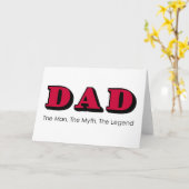 Papa - Man, Mythe, het Wenskaart Vaderdag van de Kaart (Gele Bloem)