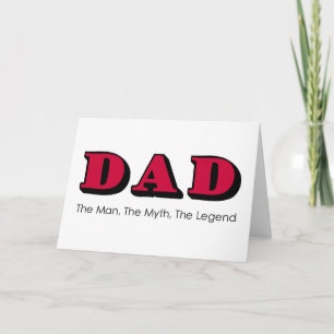 Papa - Man, Mythe, het Wenskaart Vaderdag van de Kaart