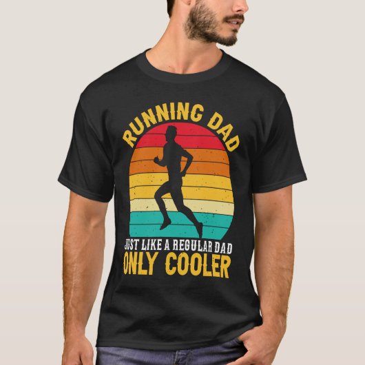 Papa Marathon Runner Vaderdag Coach T-shirt (Voorkant)