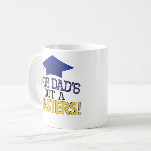 Papa Masters Degree Afstuderen Coffee Mok MBA (Voorkant links)