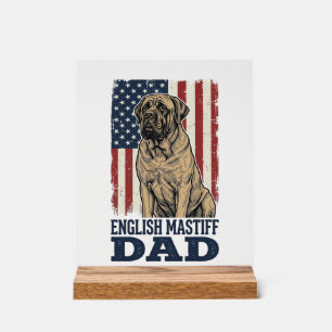 Papa Mastiff Anglais Design de chien vintage patri