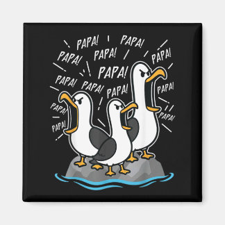 Papa Meeuw Funny Vader Meeuwen Vaderdag Humor Magneet