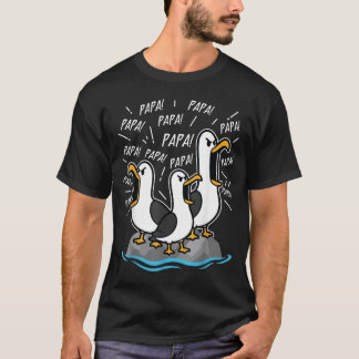 Papa Meeuw Funny Vader Meeuwen Vaderdag Humor T-shirt