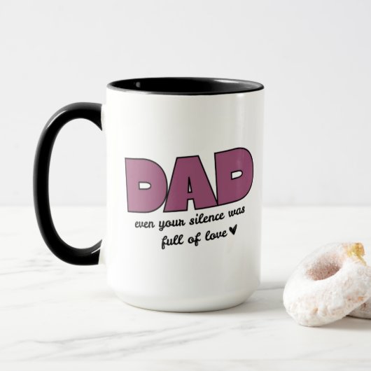 Papa Même Ton Silence | Combo mug (Avec donut)