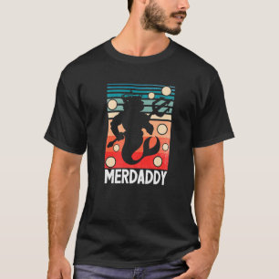 Papa Mermaid Merman Swimmer zwemt vaders da T-shirt