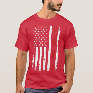 Papa met Amerikaanse T-shirt