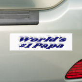 Papa met donkerblauwe bumpersticker (Op auto)