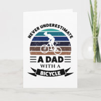Papa met een fiets grappig cadeautje vaderdag
