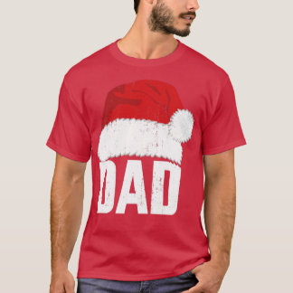 Papa met kerstman hoed bijpassende gezinskerst t-shirt
