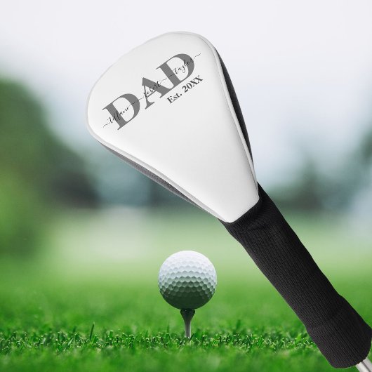 Papa met Kinder namen Jaar Golfheadcover