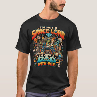 Papa Met WiFi Ruimtealien T-shirt
