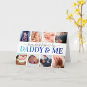 "Papa & mij" Eerste Vaderdag Foto Kaart (Gele Bloem)