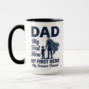 Papa Mijn Eerste Held Superheld Vaderdag Mok