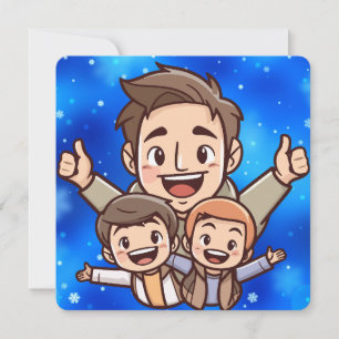 Papa, mijn stille held feestdagenkaart