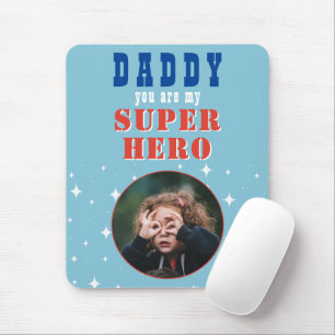 Papa mijn superheld Fun Fotovaders dag Muismat