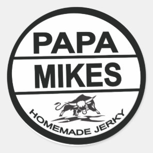 Papa Mike's Homemade Beef Jerky Ronde Sticker