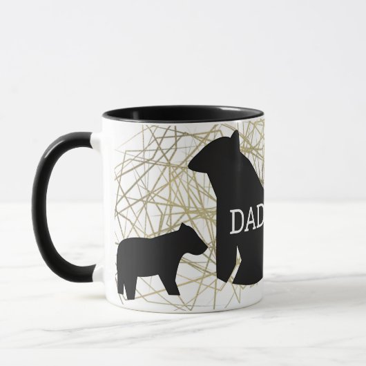Papa Minimaliste Ours Mug Abstrait Phuile (Gauche)