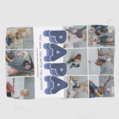 Papa Modern Photo Collage Golf Towel Golfhanddoek (Horizontaal)