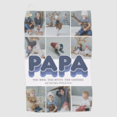 Papa Modern Photo Collage Golf Towel Golfhanddoek (Voorkant)