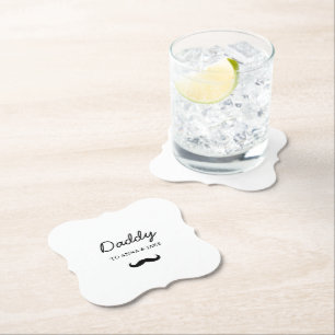 papa   Modern Vaderdag Paper Onderzetter