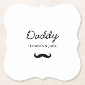 papa | Modern Vaderdag Paper Onderzetter (Voorkant)