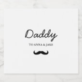 papa | Modern Vaderdag snor bierlabel Bier Etiket (Enkel label)