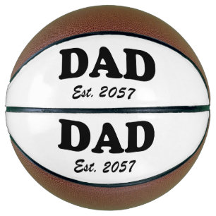 Papa modern zwart typografie aangepaste test datum basketbal