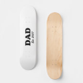 Papa modern zwart typografie aangepaste test datum skateboard (Voorkant)