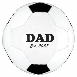 Papa modern zwart typografie aangepaste test datum voetbal