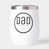 Papa Moderne Dates Simples Noms Enfants (Arrière)
