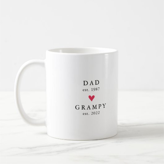 Papa moderne | Grampy Year Est. Café Mug (Gauche)