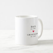 Papa moderne | Grand-père Année Est. Café Mug (Devant droit)
