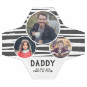 Papa moderne, on t'aime 3 Photos Fête des Pères (Plat)