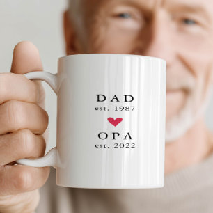 Papa Moderne Opa Année de création. Tasse à café